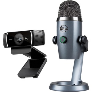 Logitech C922x Pro Webcam + Blue Yeti Nano – Perfect for Professional Video Calls, 1080p/30fps, 720p/60fps