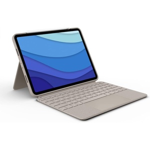 Logitech Combo Touch iPad Pro 11-inch (1st, 2nd, 3rd, 4th gen – 2018, 2020, 2021, 2022) Keyboard Case – Detachable Backlit Keyboard, Click-Anywhere Trackpad – Sand; USA Layout