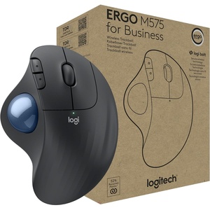 Logitech Ergo M575 Wireless Trackball Mouse for Business – Off-White(Graphite)