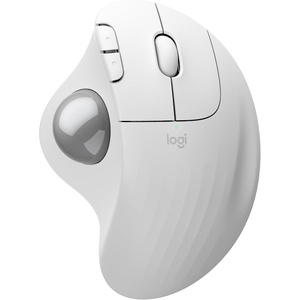 Logitech Ergo M575S Wireless Trackball Mouse, Wireless Ergonomic Mouse with Bluetooth and Encrypted Dongle, Comfortable Thumb Control, Precise and Smooth Tracking, for PC/Mac – Black Silver Ball(White + Silver Ball)
