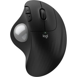 Logitech Ergo M575S Wireless Trackball Mouse, Wireless Ergonomic Mouse with Bluetooth and Encrypted Dongle, Comfortable Thumb Control, Precise and Smooth Tracking, for PC/Mac – Black Silver Ball(Black + Silver Ball)