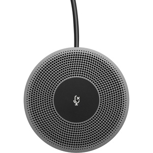 Logitech Expansion Mic for MeetUp, Plug-and-Play, Indicator Lights, Microphone Type Mono, Wideband, Noise Canceling, PC/Mac/Laptop/MacBook/Tablet – Black(3.4 x 3.8 x 0.52 inches)