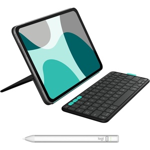 Logitech Flip Folio, Keyboard Case for iPad Pro 11-inch (M4 & M5) & iPad Air 11-inch (M2, M3 & M4)(5th Gen) – Protective & Stowable Bluetooth Keyboard Case, Multi-Device – Midnight Black(Midnight Black)