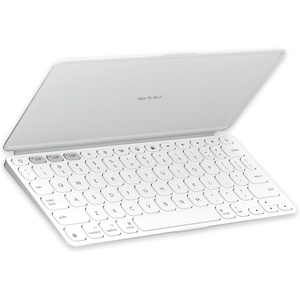 Logitech Keys-to-Go 2 Portable Bluetooth Keyboard for Tablet with Built-in Cover, Slim and Compact Wireless Keyboard for Windows, Android, Linux, iPad, iPhone, Mac, Apple TV – Pale Grey(Pale Gray)