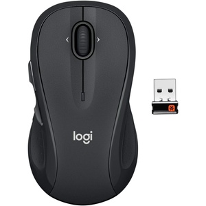 Logitech M510 Wireless Mouse, 2.4 GHz with USB Unifying Receiver, 1000 DPI Laser-Grade Tracking, 7-Buttons, 24-Months Battery Life, PC/Mac/Laptop – Graphite(One Size)