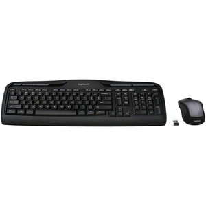 Logitech MK335 Quiet Wireless Keyboard and Mouse Combo – Black/Silver Keyboard and Mouse Combo Wireless, Ambidextrous(MK335)