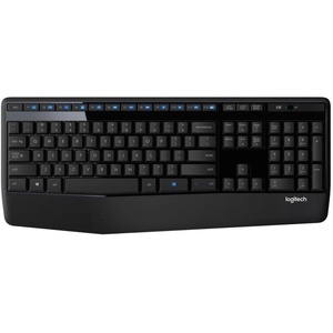 Logitech MK345 Wireless Keyboard and Mouse Combo with Palm Rest, 2.4 GHz USB Receiver, Compatible with PC, Laptop, Black(Keyboard)