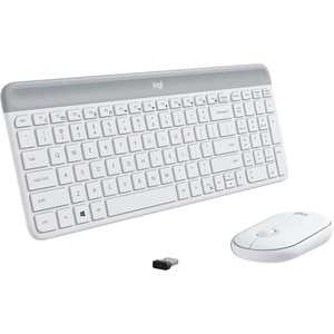 Logitech MK470 Slim Wireless Keyboard and Mouse Combo – Modern Compact Layout, Ultra Quiet, 2.4 GHz USB Receiver, Plug n’ Play Connectivity, Compatible with Windows – Rose(Off White)