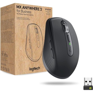 Logitech MX Anywhere 3 for Business – Wireless Mouse, Compact, Ultrafast, Any Surface Tracking, Rechargeable, Logi Bolt Technology, Bluetooth, Windows/Mac/iPad OS – Graphite