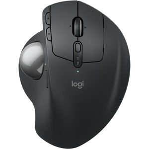 Logitech MX Ergo S Advanced Wireless Trackball Mouse, USB-C Rechargeable Wireless Ergonomic Mouse with Bluetooth and Encrypted Dongle, 6 Programmable Buttons, for PC/Mac – Graphite(Graphite)
