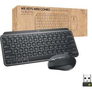 Logitech MX Keys Mini Combo for Business, Compact, Wireless Keyboard & Mouse, Logi Bolt Technology, Bluetooth, Certified Windows/Mac/Chrome/Linux – Graphite