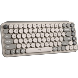 Logitech POP Keys Mechanical Wireless Keyboard with Customizable Emoji Keys, Durable Compact Design, Bluetooth or USB Connectivity, Multi-Device, OS Compatible – Heartbreaker Rose(Mist)