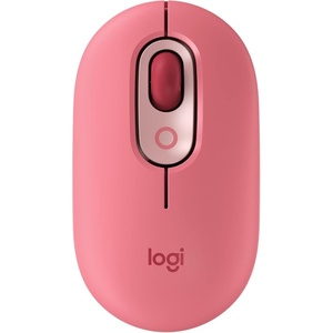 Logitech POP Mouse, Compact and Portable Wireless Bluetooth Mouse with Programmable Buttons and Quiet Clicks, Easy-Switch Between up to 3 Devices, Laptop, Tablet, PC – Off-White(Heartbreaker Rose)