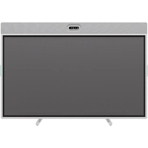 Logitech Rally Board 65 65″ 4K Ultra HD Touchscreen Display with Mobile Cart, Off-White