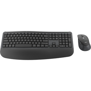 Logitech Signature Comfort Plus Combo MK880 Wireless Keyboard and Mouse Combo, Full-Size Comfort Keyboard with Palm Rest, Silent Clicks, Bluetooth, for Windows and macOS – Graphite(Graphite)