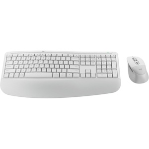Logitech Signature Comfort Plus Combo MK880 Wireless Keyboard and Mouse Combo, Full-Size Comfort Keyboard with Palm Rest, Silent Clicks, Bluetooth, for Windows and macOS – Graphite(Off White)