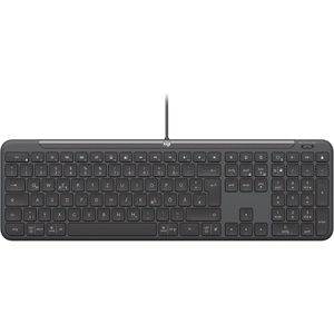 Logitech Signature Slim Wired Combo MK620 for Business, Optical Wired Mouse, Standard Size Keyboard, USB-C Plug and Play, Windows/Mac/Chrome/PC/Notebooks, German QWERTZ Layout – Graphite(Keyboard)