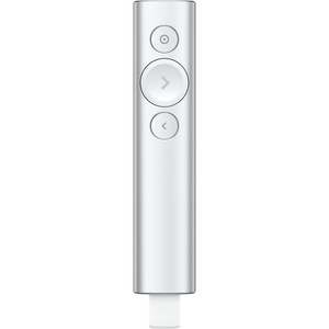 Logitech Spotlight Presentation Remote – Universal Wireless Presentation Clicker with Laser Pointer, Advanced Digital Highlighting, Bluetooth, 30 m Range and Quick Charging – Black(Silver)