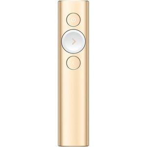 Logitech Spotlight Presentation Remote – Universal Wireless Presentation Clicker with Laser Pointer, Advanced Digital Highlighting, Bluetooth, 30 m Range and Quick Charging – Black(Gold)