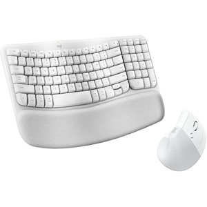 Logitech Wave Keys for Mac + Lift Vertical Mouse for Mac, Wireless Ergonomic Keyboard and Mouse Combo, Cushioned Palm Rest, Bluetooth, Optimized for macOS/iPadOS/MacBook/iMac/iPad – Off White