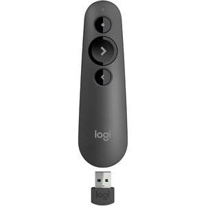 Logitech Wireless Presenter R500s, PowerPoint Clicker with Laser Pointer, Wireless Presentation Clicker Remote(Red Laser)