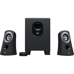 Logitech Z313 2.1 Multimedia Speaker System with Subwoofer, Full Range Audio, 50 Watts Peak Power, Strong Bass, 3.5mm Audio Inputs, PC/PS4/Xbox/TV/Smartphone/Tablet/Music Player – Black(Speaker)