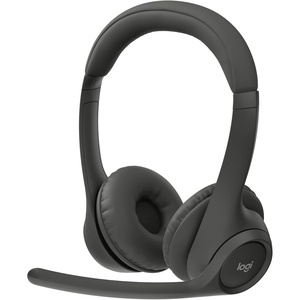 Logitech Zone 300 Wireless Bluetooth Headset with Noise-Canceling Microphone, Compatible with Windows, Mac, Chrome, Linux, iOS, iPadOS, Android – Off-White(Graphite)