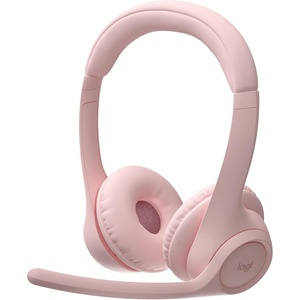 Logitech Zone 300 Wireless Bluetooth Headset with Noise-Canceling Microphone, Compatible with Windows, Mac, Chrome, Linux, iOS, iPadOS, Android – Off-White(Rose)