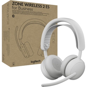 Logitech Zone Wireless 2 Premium Noise Canceling Headset with Hybrid ANC, Bluetooth, USB-C, USB-A, Certified for Microsoft Teams and Fast Pair, Engineered for Intel Evo laptops, Graphite(Off White)