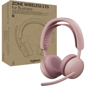 Logitech Zone Wireless 2 Premium Noise Canceling Headset with Hybrid ANC, Bluetooth, USB-C, USB-A, Certified for Microsoft Teams and Fast Pair, Engineered for Intel Evo laptops, Graphite(Rose)