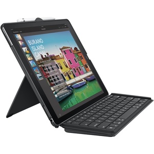 Logitech iPad Pro 12.9 inch Keyboard Case | Slim Combo with Detachable, Backlit, Wireless Keyboard and Smart Connector (Black)