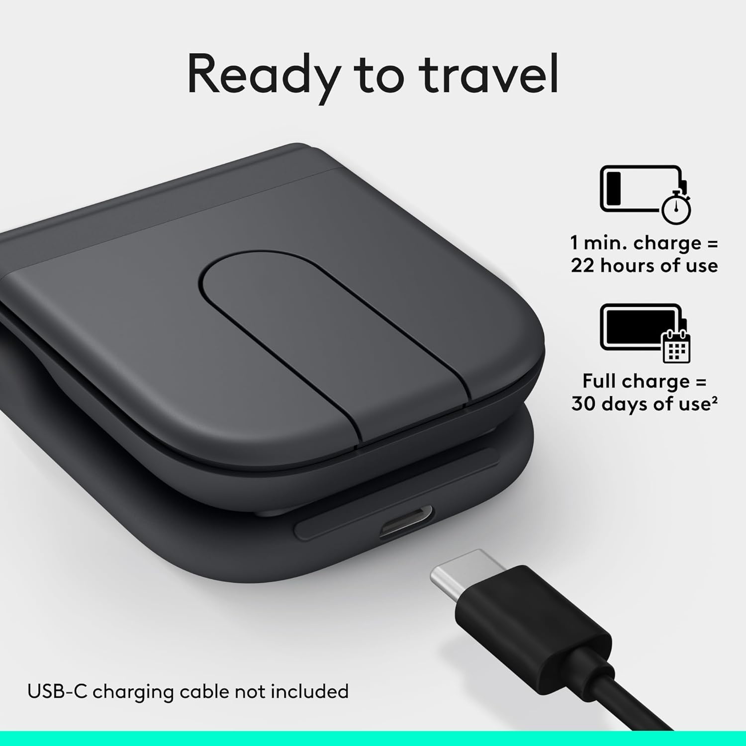 image:imageLogitech Mobi Fold for Business Foldable Wireless Mouse with Touch Scroll Quiet Clicks 4K DPI Logi Bolt Receiver Bluetooth Fast Pair Works with Chromebook PC Mac Graphite
