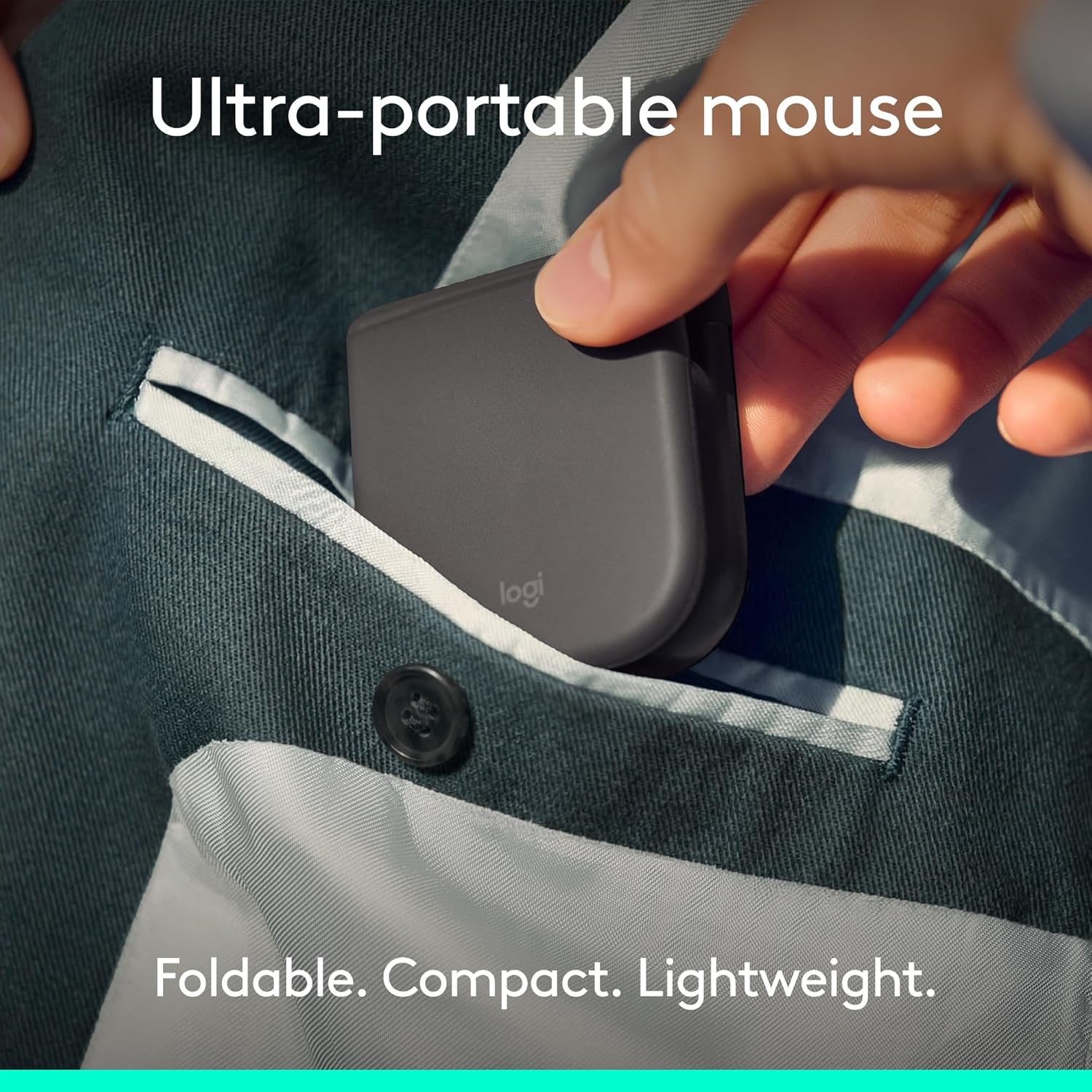 image:imageLogitech Mobi Fold for Business Foldable Wireless Mouse with Touch Scroll Quiet Clicks 4K DPI Logi Bolt Receiver Bluetooth Fast Pair Works with Chromebook PC Mac Graphite