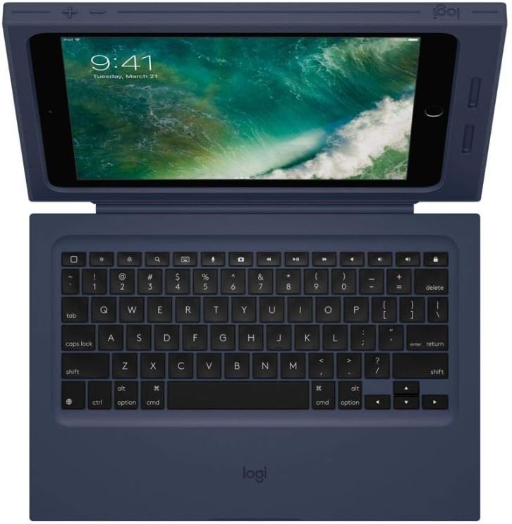 image:imageLogitech Rugged Protection Combo Keyboard and Folio Case for iPad 97 5th Gen 6th Gen Bulk Packaging Navy Blue