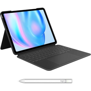 Logitech Combo Touch iPad Air 13-inch (M2, M3 & M4) (2024, 2025 & 2026) Keyboard Case – Detachable Backlit Keyboard with Kickstand, Comfortable Typing, Multi-use Mode – Midnight Black(Midnight Black)