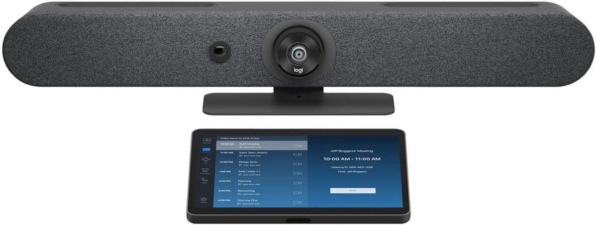 image:imageLogitech SML Room Universal VC Appliance with Tap Rally Bar Mini Graphite Small Room Size Supported
