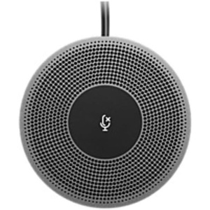 Logitech Expansion Mic for MeetUp, Plug-and-Play, Indicator Lights, Microphone Type Mono, Wideband, Noise Canceling, PC/Mac/Laptop/MacBook/Tablet – Black (Renewed)