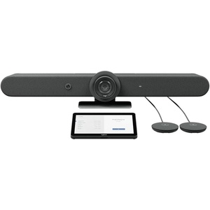 Logitech Rally Bar Room Kit, 4K PTZ Video Conferencing System with Beamforming Microphones for Medium to Large Rooms
